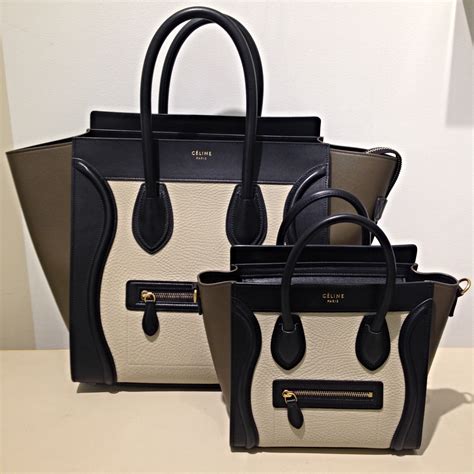 celine luggage tote micro vs nano|celine luggage tote sizes.